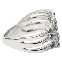 Pt900 プラチナ アレキサンドライト0.33ct ダイヤ0.30ct リング 指輪 レディース 11.5号 【中古】