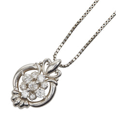 Pt900 プラチナ Pt850 プラチナ ダイヤ0.51ct ネックレス レディース 【中古】