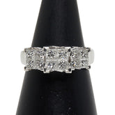 K18WG ホワイトゴールド ダイヤ0.50ct ダイヤ0.73ct リング 指輪 レディース 11号 【中古】
