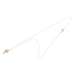 K18PG ピンクゴールド ダイヤ0.15ct ネックレス レディース 【中古】