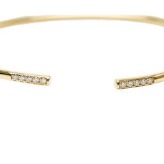 ティファニー メトロ ワイヤー バングル K18YG イエローゴールド ダイヤモンド レディース TIFFANY&Co. 【中古】