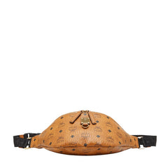 エム シー エム ヴィセトス モノグラム ボディバッグ ウエストバッグ ブラウン ブラック レザー レディース MCM 【中古】