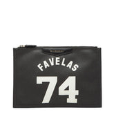 ジバンシー FAVELAS 74 クラッチバッグ ブラック ホワイト レザー レディース Givenchy 【中古】