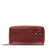 グッチ マイクログッチシマ リボン ハート ラウンドファスナー 長財布 307997 ピンク エナメル レディース GUCCI 中古