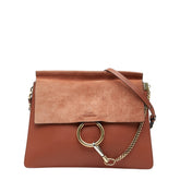 クロエ フェイ 斜め掛け ショルダーバッグ ピンク レザー スウェード レディース Chloe 【中古】