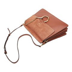 クロエ フェイ 斜め掛け ショルダーバッグ ピンク レザー スウェード レディース Chloe 【中古】