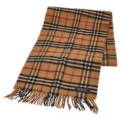 バーバリー ノバチェック マフラー ブラウン ウール レディース BURBERRY 【中古】