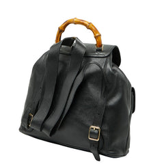 グッチ バンブー リュック バックパック 003 2058 0016 ブラック レザー レディース GUCCI 【中古】