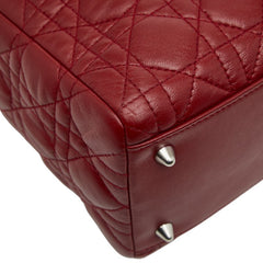 ディオール カナージュ レディディオール ハンドバッグ ショルダーバッグ 2WAY ワインレッド ラムスキン レディース Dior 【中古】