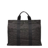 エルメス エールラインMM トートバッグ ハンドバッグ グレー キャンバス レディース HERMES 【中古】