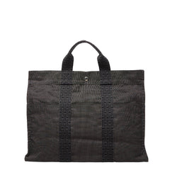 エルメス エールラインMM トートバッグ ハンドバッグ グレー キャンバス レディース HERMES 【中古】