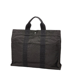 エルメス エールラインMM トートバッグ ハンドバッグ グレー キャンバス レディース HERMES 【中古】