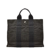 エルメス エールライン トートPM ハンドバッグ トートバッグ グレー キャンバス レディース HERMES 【中古】