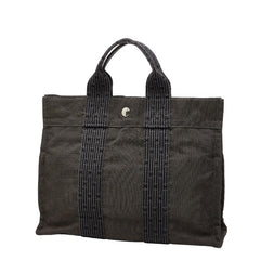 エルメス エールライン トートPM ハンドバッグ トートバッグ グレー キャンバス レディース HERMES 【中古】