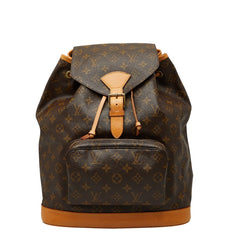 ルイ ヴィトン モノグラム モンスリGM リュック バックパック M51135 ブラウン PVC レザー レディース LOUIS VUITTON 【中古】