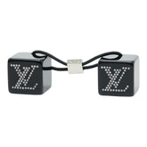 ルイ ヴィトン ヘアキューブ アンクルージョン ラインストーン ヘアアクセサリー ヘアゴム ブラック レジン レディース LOUIS VUITTON 【中古】
