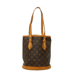ルイ ヴィトン モノグラム バケットPM トートバッグ ショルダーバッグ M42238 ブラウン PVC レザー レディース LOUIS VUITTON 【中古】