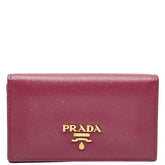 プラダ コインケース パスケース パープル サフィアーノレザー レディース PRADA 【中古】