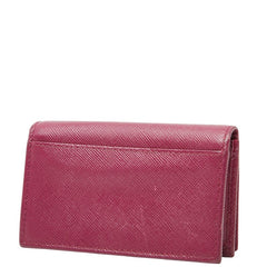 プラダ コインケース パスケース パープル サフィアーノレザー レディース PRADA 【中古】