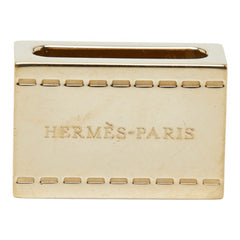 エルメス ロゴ スカーフリング ツイリーリング ゴールド メッキ レディース HERMES 【中古】