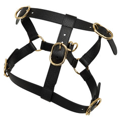グッチ インターロッキングG ペット用 犬用 ハーネス サイズXL 695253 ブラック レザー レディース GUCCI 【中古】