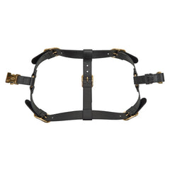 グッチ インターロッキングG ペット用 犬用 ハーネス サイズXL 695253 ブラック レザー レディース GUCCI 【中古】