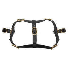 グッチ インターロッキングG ペット用 犬用 ハーネス サイズXL 695253 ブラック レザー レディース GUCCI 【中古】