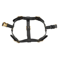 グッチ インターロッキングG ペット用 犬用 ハーネス サイズL 695253 ブラック レザー レディース GUCCI 【中古】