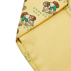 エルメス 総柄 ネクタイ イエロー マルチカラー シルク メンズ HERMES 【中古】