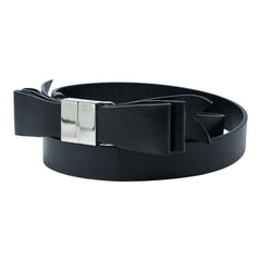 バレンシアガ リボン ベルト ブラック レザー メンズ BALENCIAGA 【中古】