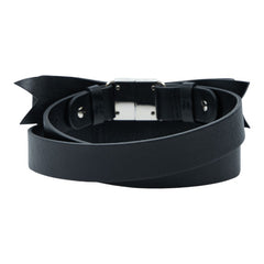 バレンシアガ リボン ベルト ブラック レザー メンズ BALENCIAGA 【中古】