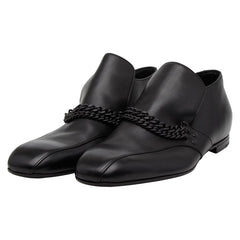 ボッテガヴェネタ - ローファー チェーン サイズ44 1/2 ブラック レザー メンズ BOTTEGAVENETA 【中古】