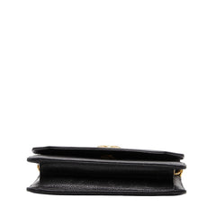 ディオール ロゴ ショルダーバッグ ブラック レザー レディース Dior 【中古】