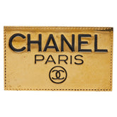 シャネル ロゴプレート ブローチ ゴールド メッキ レディース CHANEL 【中古】