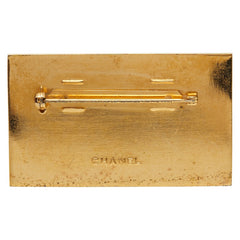 シャネル ロゴプレート ブローチ ゴールド メッキ レディース CHANEL 【中古】