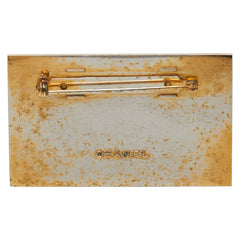 シャネル ロゴプレート ブローチ ゴールド メッキ レディース CHANEL 【中古】