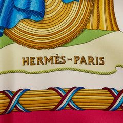 エルメス カレ90 1789 LIBERTE EGALITE FRATERNITE REPUBLIQUE FRANCAISE フランス革命を記念して スカーフ ピンク マルチカラー レディース HERMES 【中古】