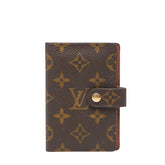 ルイ ヴィトン モノグラム ミニ アジェンダ 手帳カバー T56350 ブラウン PVC レザー レディース LOUIS VUITTON 【中古】