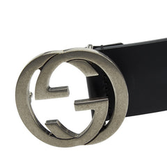 グッチ ベルト サイズ:75/30 368186 ブラック レザー メンズ GUCCI 【中古】