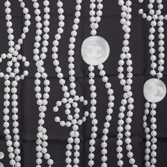 シャネル ココマーク パール柄 スカーフ ブラック マルチカラー レディース CHANEL 【中古】