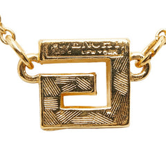ジバンシー Gロゴ ネックレス ゴールド メッキ ラインストーン レディース Givenchy 【中古】