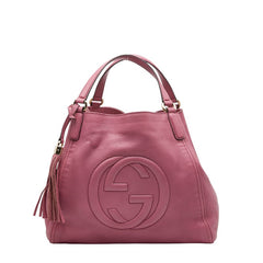 グッチ ソーホー インターロッキングG ショルダーバッグ トートバッグ 282309 ピンク レザー レディース GUCCI 【中古】