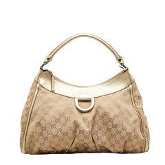 グッチ GGキャンバス アビー ショルダーバッグ 189833 ベージュ ゴールド キャンバス レザー レディース GUCCI 【中古】