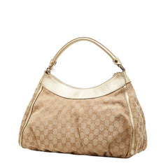 グッチ GGキャンバス アビー ショルダーバッグ 189833 ベージュ ゴールド キャンバス レザー レディース GUCCI 【中古】
