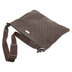 グッチ GGキャンバス 斜め掛け ショルダーバッグ 190628 ブラウン キャンバス レザー メンズ GUCCI 【中古】