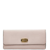 マイケルコース ロゴプレート 長財布 ピンク レザー レディース Michael Kors 中古