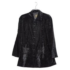 フェンディ セットアップ ジャケット スカート サイズ44 ブラック ベロア レディース FENDI 【中古】