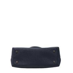 ケイトスペード ロゴ ハンドバッグ ショルダーバッグ 2WAY PXRU4471 ネイビー ブラック レザー レディース Kate Spade 【中古】