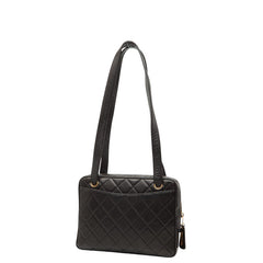 シャネル マトラッセ ワンショルダーバッグ ブラック ラムスキン レディース CHANEL 【中古】