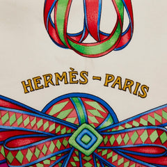 エルメス カレ90 LES RUBANS DU CHEVAL 馬のリボン スカーフ ピンク マルチカラー レディース HERMES 【中古】